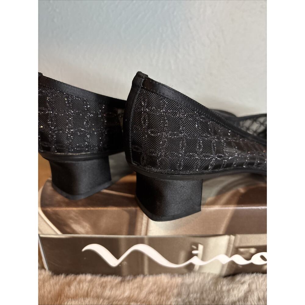 Nina Samson Trell Mesh Black Women's Low Heel‎ Shoe Size US 8.5 M Original Box - Picture 4 of 11